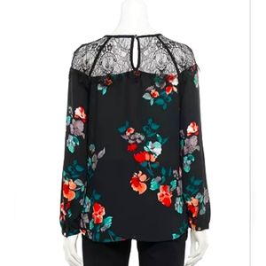 Apt 9 Chiffon Lace Yoke Blouse